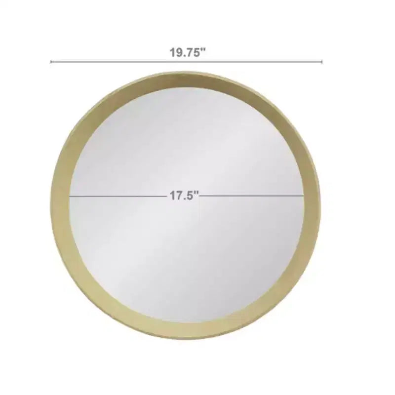 D20x1.5Transitional Decor Style Mango Wood Wall Mirror Wall Decor with Frame of Solid Mango Wood for Bathroom