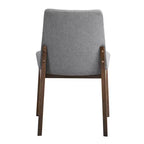 GDFStudio Lucia Modern Wood and Fabric Upholstered Dining Chair(Set of 2)