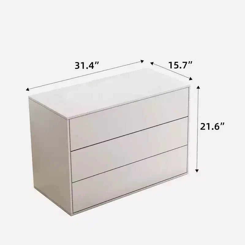 Luck Live Modern 3 drawer bedside table, which is 31.4 inches in size, can be used as a storage cabinet in both the bedroom and the living room.