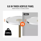 VEVOR Acrylic End Table, Acrylic Side Table with a Solid Base, 11.9 x 11.9 inch Round Tabletop, 21.4 inch High, for Living Room, Bedroom