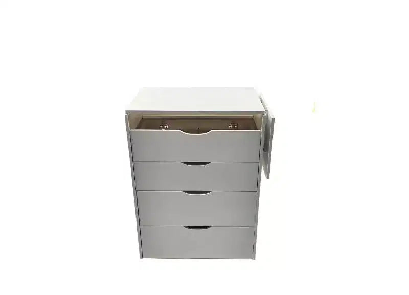 Okak Vanity Table and Chair Set with Mirror, 3 in 1 Vanity Desk with Plip Top Mirror, Small Make Up Vanity Set with Visible Glass Desktop
