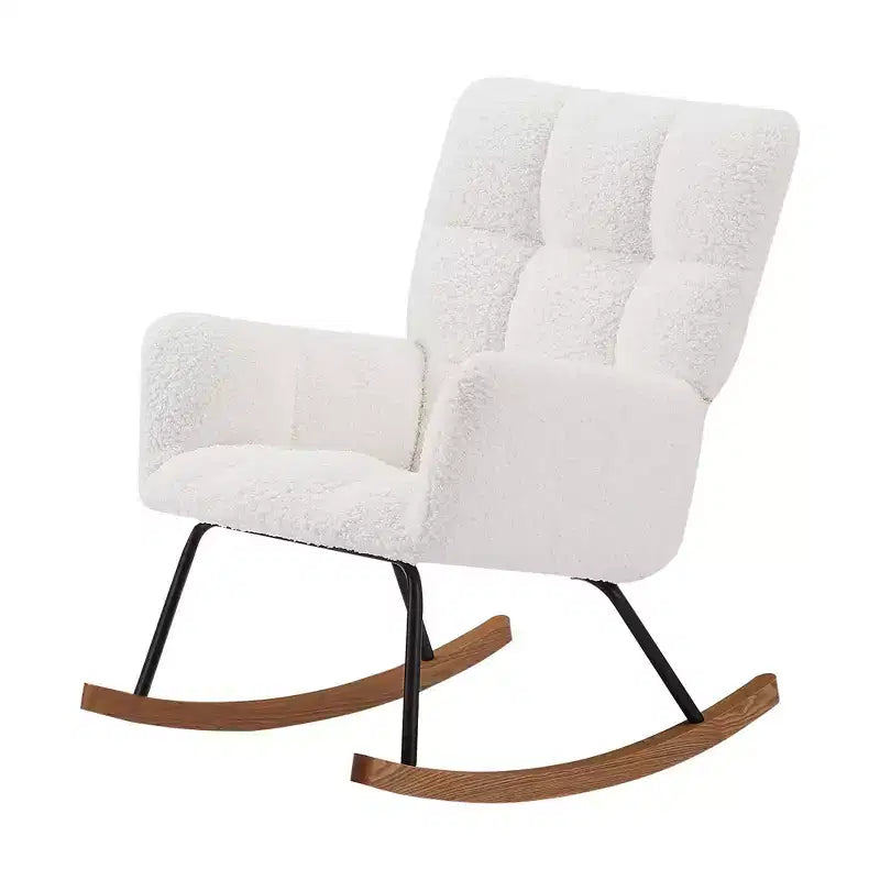 Okak Modern Glider Arm Chair,High Back Comfy Rocking Chair for Living Room,Office,Nursing,Reading