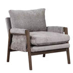 Okak Mid-Century Modern Velvet Accent Chair,Plush Armchair with Solid Rubber Wood Frame for Living Room,Bedroom,Office