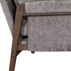 Okak Mid-Century Modern Velvet Accent Chair,Plush Armchair with Solid Rubber Wood Frame for Living Room,Bedroom,Office