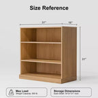 [31-inch | Scandinavian Style]Doorless Wood Grain Storage Shelf (Minimalist Open Storage Solution)