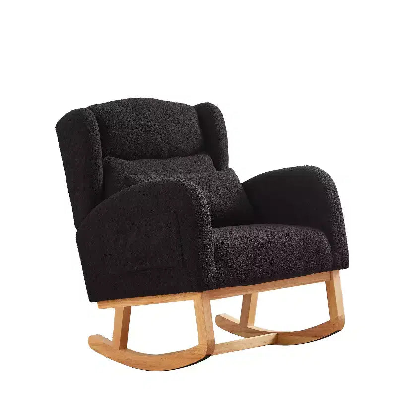 Okak Modern Accent Chair for Living Room, 27.2W Modern Accent High Backrest Lounge Arm Rocking Chair, Two Side Pocket