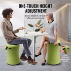 VEVOR Wobble Chair, Height-Adjustable (19.3-25) Wobble Chair with Fabric Cover,Flexible Seating Wobble Stool Made of Iron & Sponge,Age 12-18, Green
