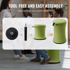 VEVOR Wobble Chair, Height-Adjustable (19.3-25) Wobble Chair with Fabric Cover,Flexible Seating Wobble Stool Made of Iron & Sponge,Age 12-18, Green