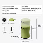 VEVOR Wobble Chair, Height-Adjustable (19.3-25) Wobble Chair with Fabric Cover,Flexible Seating Wobble Stool Made of Iron & Sponge,Age 12-18, Green