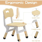 Kids Table and 6 Chair Set with Storage Box, Height Adjustable Toddler Table and Chairs Set for Ages 2-10, for Daycare, Classroom, Home