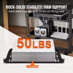 VEVOR 2PCS 1U Server Rack Shelf, 10/254 mm Depth, 50 lbs Max Load Capacity Vented Cantilever or Wall Mount Rack Mount Shelf with Tray