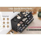 12-Drawer Dresser for Bedroom, 61 Wooden Chest with Built-In Power Outlet, Large Storage Organizer for Clothes, Living Room, Hallway, or Office