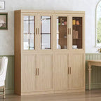 Tall Pantry Cabinet - Storage Cabinett with Glass Doors for Kitchen, Dining Room