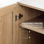 Tall Pantry Cabinet - Storage Cabinett with Glass Doors for Kitchen, Dining Room