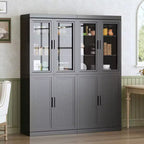 Tall Pantry Cabinet - Storage Cabinett with Glass Doors for Kitchen, Dining Room