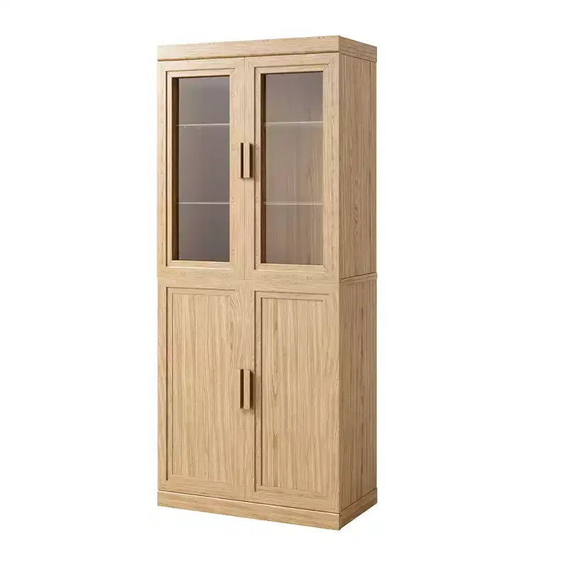 Tall Pantry Cabinet - Storage Cabinett with Glass Doors for Kitchen, Dining Room