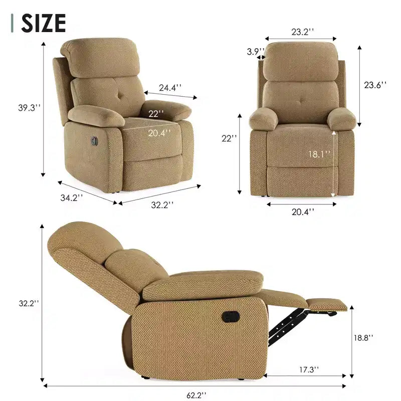 Small Recliner Sofa for Living Room Chair for Adults