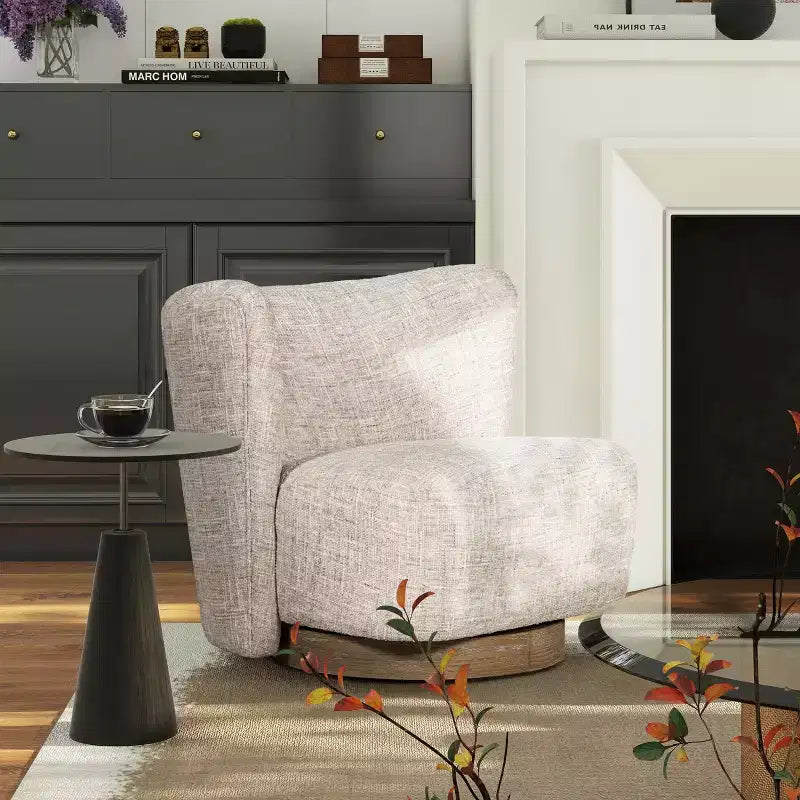 Christopher Knight Home Spenser Modern 31.5 Chenille Upholstered Swivel Chair