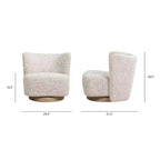 Christopher Knight Home Spenser Modern 31.5 Chenille Upholstered Swivel Chair