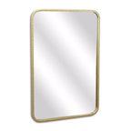 HomeRoots 32 Gold Metal Beaded Accent Mirror