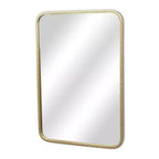HomeRoots 32 Gold Metal Beaded Accent Mirror