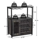 DobleePy Bar cabinets, wine cabinets, sideboards, adjustable shelves, suitable for small bar cabinets in kitchens and restaurants,Retro color