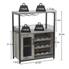 DobleePy Bar cabinets, wine cabinets, sideboards, adjustable shelves, suitable for small bar cabinets in kitchens and restaurants,Retro color