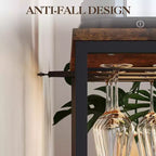 DobleePy Bar cabinets, wine cabinets, sideboards, adjustable shelves, suitable for small bar cabinets in kitchens and restaurants,Retro color