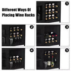DobleePy Bar cabinets, wine cabinets, sideboards, adjustable shelves, suitable for small bar cabinets in kitchens and restaurants,Retro color