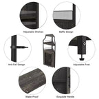 Corner wine rack, 5-layer shelf with removable wine rack, bar cabinet with glass rack, small dining cabinet and buffet cabinet with mesh door