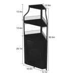 Corner wine rack, 5-layer shelf with removable wine rack, bar cabinet with glass rack, small dining cabinet and buffet cabinet with mesh door