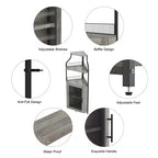 Corner wine rack, 5-layer shelf with removable wine rack, bar cabinet with glass rack, small dining cabinet and buffet cabinet with mesh door