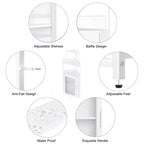 Corner wine rack, 5-layer shelf with removable wine rack, bar cabinet with glass rack, small dining cabinet and buffet cabinet with mesh door