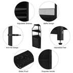 Corner wine rack, 5-layer shelf with removable wine rack, bar cabinet with glass rack, small dining cabinet and buffet cabinet with mesh door