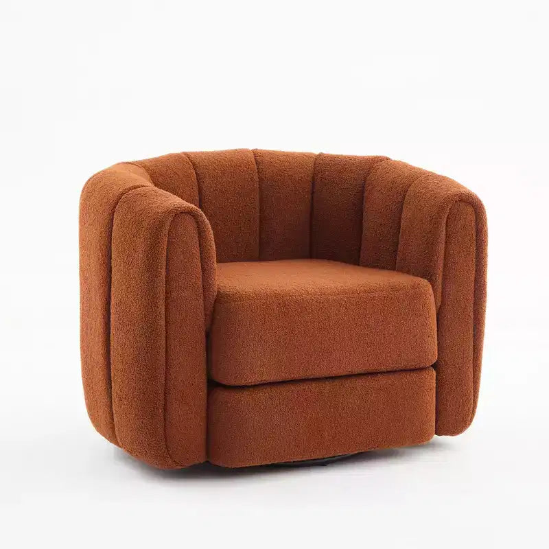 Whisen Swivel Accent Chair for Living Room, Comfy Sofa Chairs with Wood Base Side, Luxurious Upholstered Swivel Accent Chair
