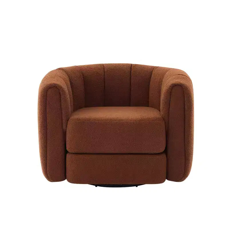 Whisen Swivel Accent Chair for Living Room, Comfy Sofa Chairs with Wood Base Side, Luxurious Upholstered Swivel Accent Chair
