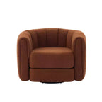 Whisen Swivel Accent Chair for Living Room, Comfy Sofa Chairs with Wood Base Side, Luxurious Upholstered Swivel Accent Chair