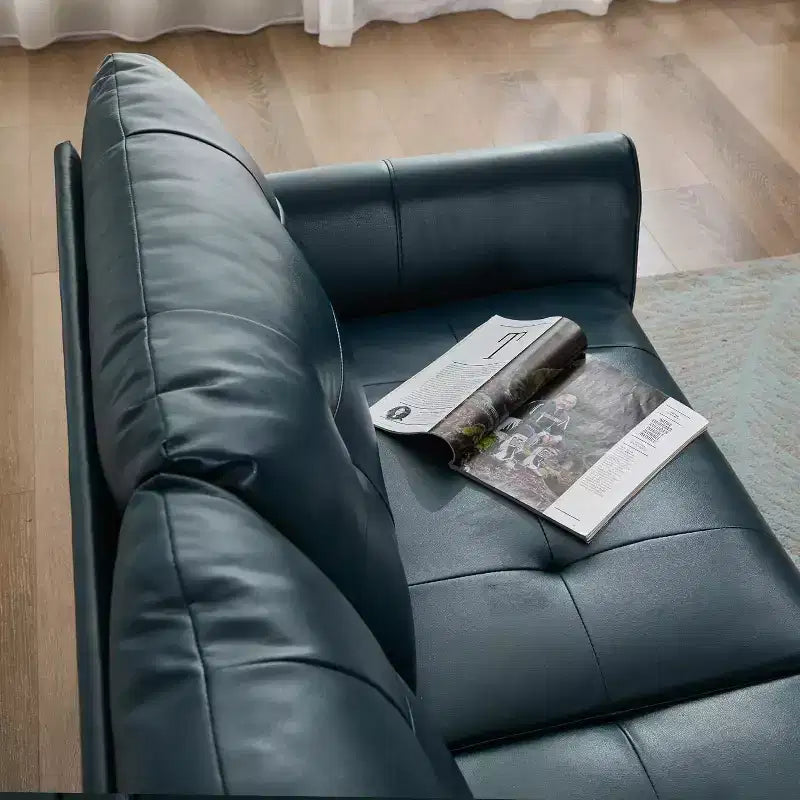 TYBOATLE 61 Mid-Century Modern Tufted Loveseat/L-Shaped Sofa & Chair, Faux Leather Living Room Luxury Sofa Set, for Living Room, Bedroom or Office