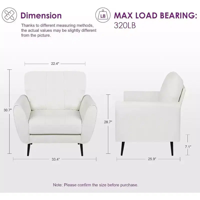 TYBOATLE 61 Mid-Century Modern Tufted Loveseat/L-Shaped Sofa & Chair, Faux Leather Living Room Luxury Sofa Set, for Living Room, Bedroom or Office