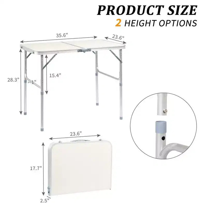 Karl Home Rectangular Portable Folding Table