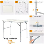Karl Home Rectangular Portable Folding Table