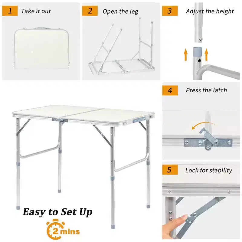 Karl Home Rectangular Portable Folding Table