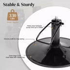 Karl Home Black Gold Heavy Duty Hydraulic Swivel Hair Stylist Salon Chair with Button Tufting