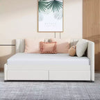 Merax Chic Full Size Upholstered Daybed with 2 Storage Drawers