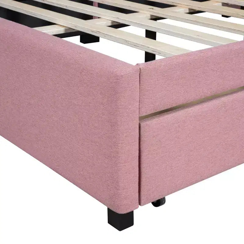 Merax Chic Full Size Upholstered Daybed with 2 Storage Drawers