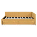Merax Chic Full Size Upholstered Daybed with 2 Storage Drawers