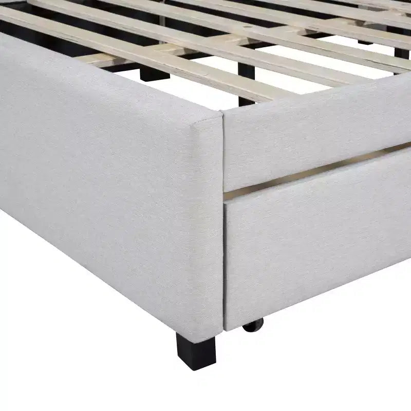 Merax Chic Full Size Upholstered Daybed with 2 Storage Drawers
