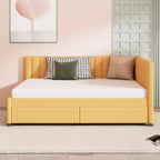Merax Chic Full Size Upholstered Daybed with 2 Storage Drawers