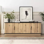 GDFStudio Sandy Modern Minimalist 55 Wood Four-Door TV Cabinet