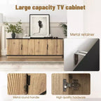 GDFStudio Sandy Modern Minimalist 55 Wood Four-Door TV Cabinet